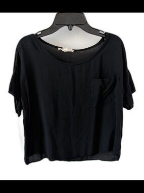 painted threads Black Short Sleeve Pocket Tee